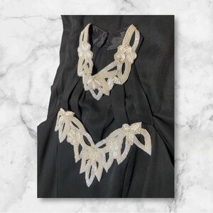 Size 10 vintage black beaded dress